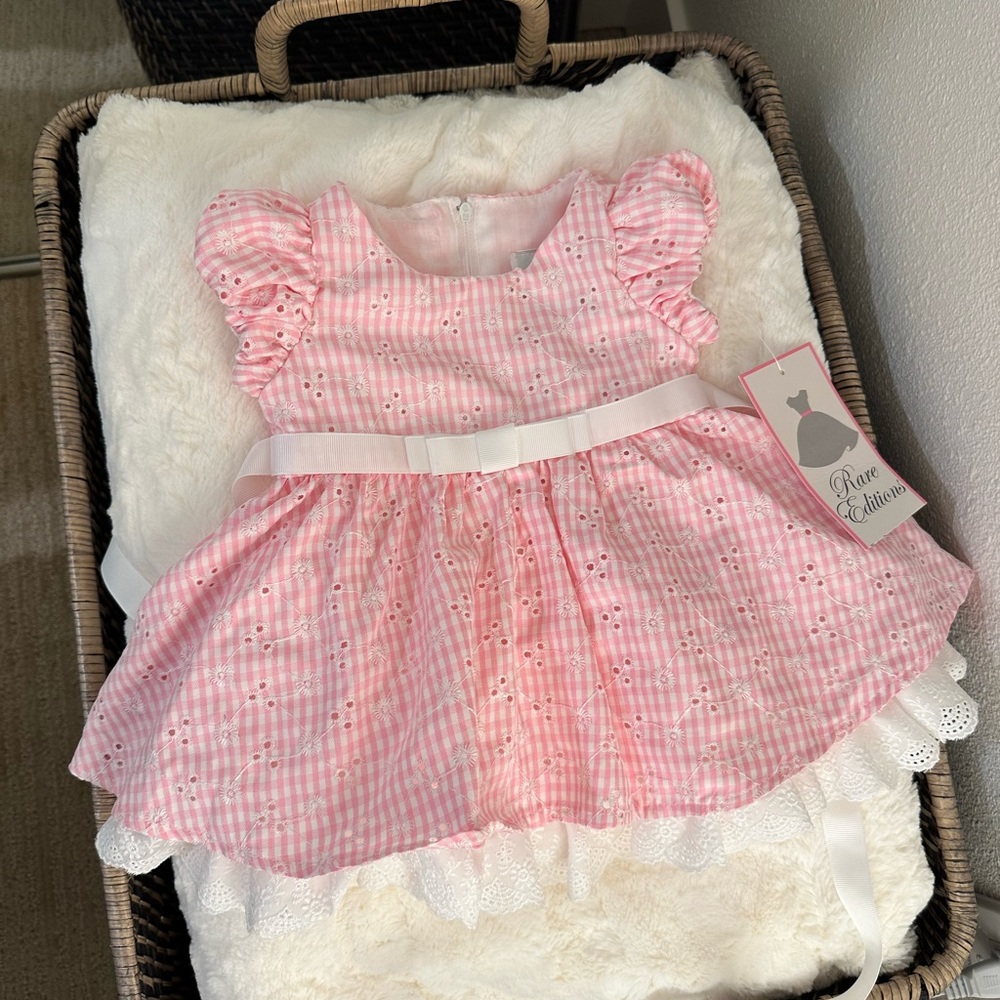 Pink baby girl spring dress